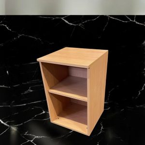 Meuble bas mélaminé ouvert