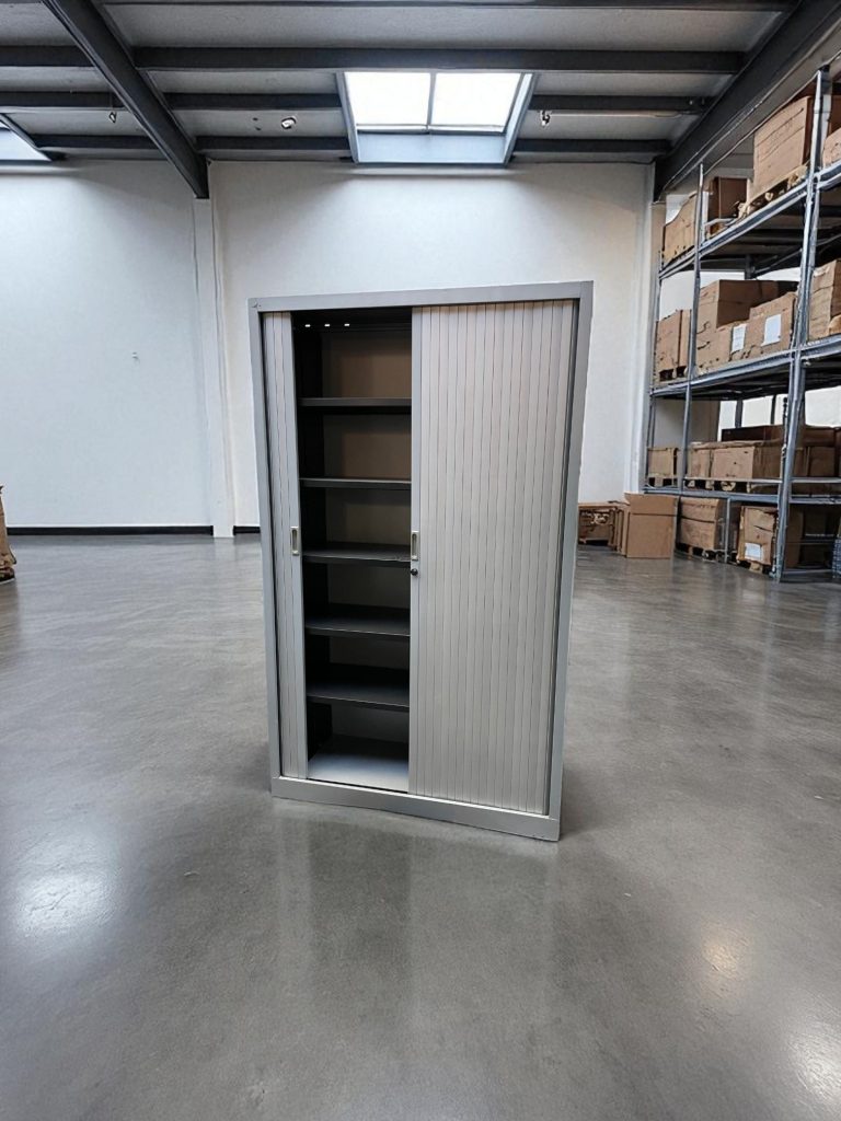 Armoire haute à rideaux
