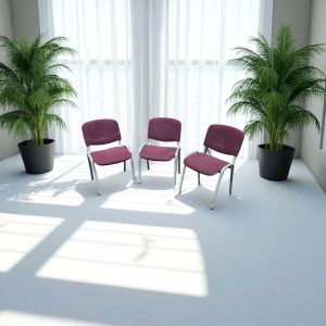 Lot de 3 chaises visiteurs