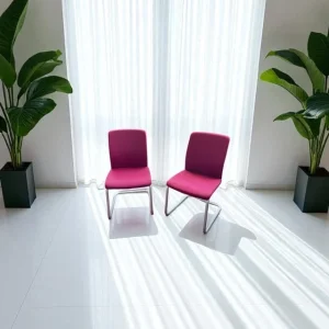SAINT-ANDIOL Lot de 2 chaises visiteurs