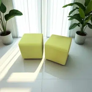SAINT-ANDIOL Lot de 2 poufs sur roulettes