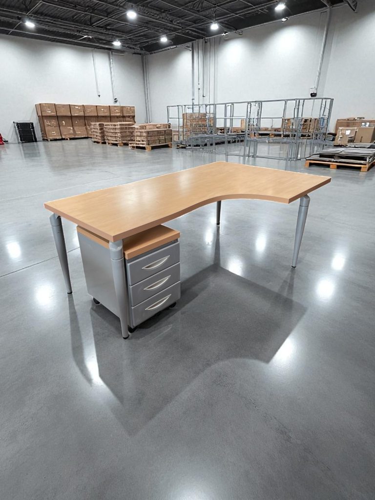 Bureau compact avec caisson