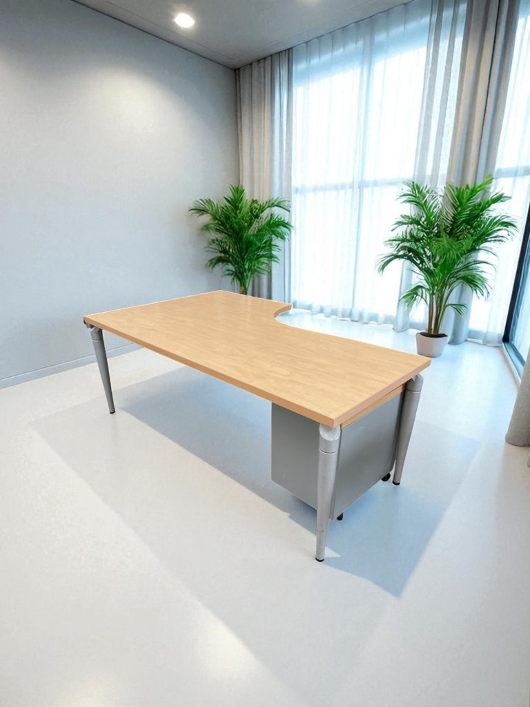 Bureau compact avec caisson