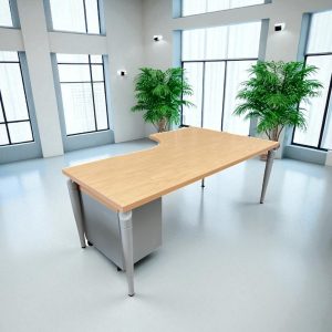 Bureau compact avec caisson