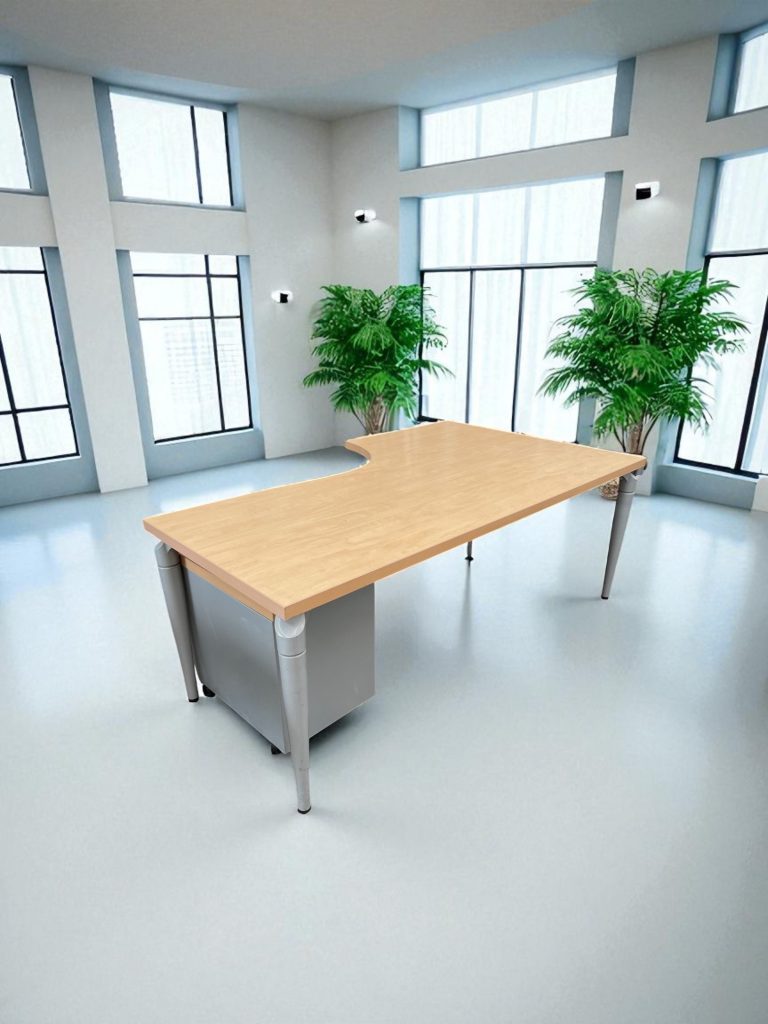 Bureau compact avec caisson