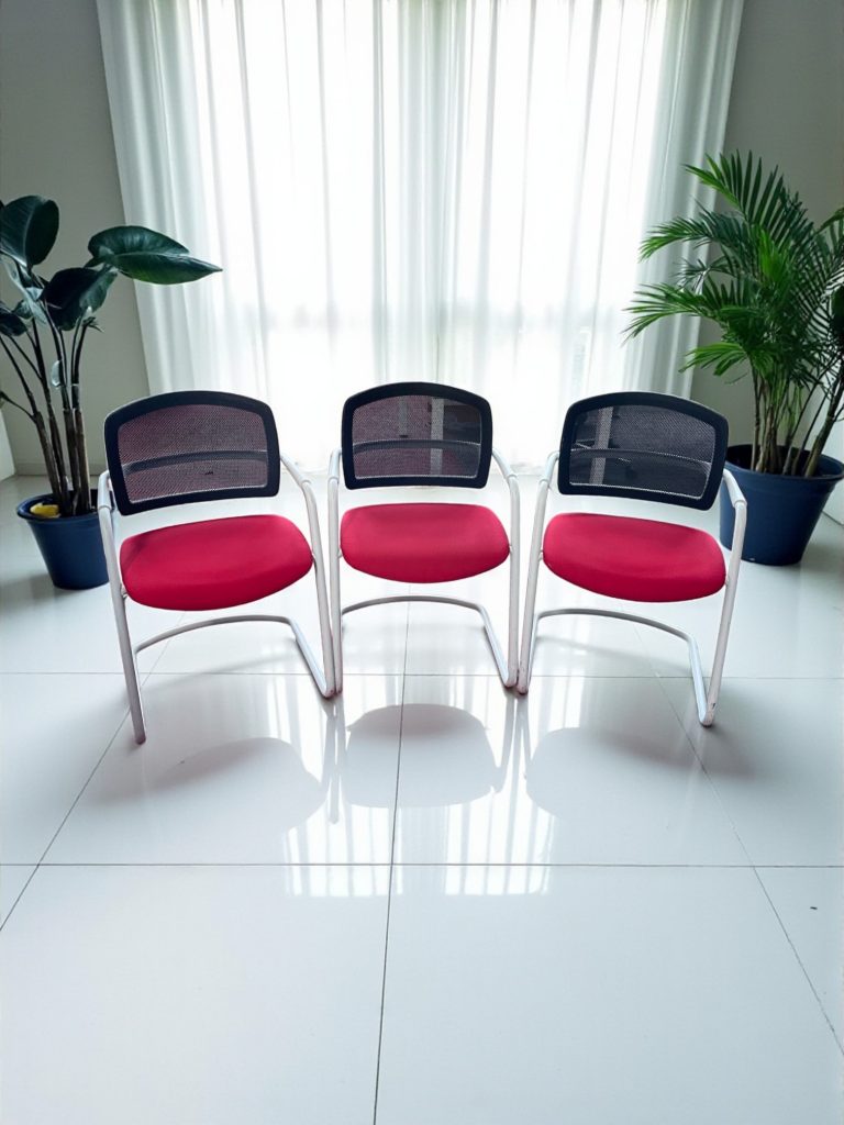 Lot de 3 fauteuils visiteurs