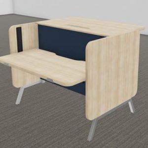 Bureau double réglable en hauteur