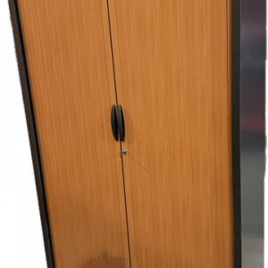 Armoire haute anthracite / poirier