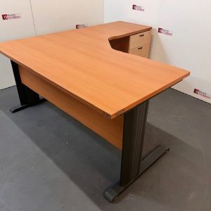 Bureau compact coloris poirier