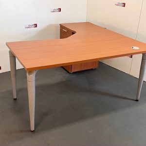 Bureau compact avec caisson