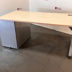Bureau rectangle avec caisson