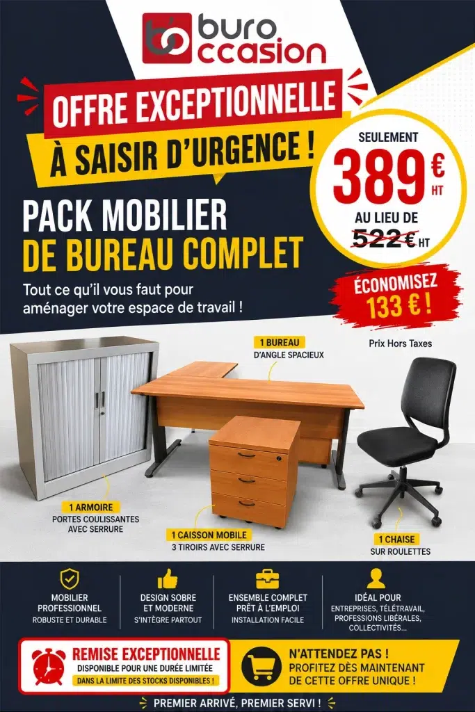 SAINT-ANDIOL Pack Mobilier de Bureau Complet
