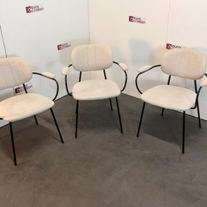 Lot de 3 fauteuils visiteurs